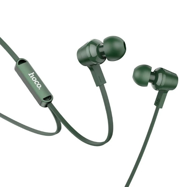 Фото - Наушники вкладыши проводные HOCO M86 Oceanic universal earphones with mic Army Green (6931474751652)