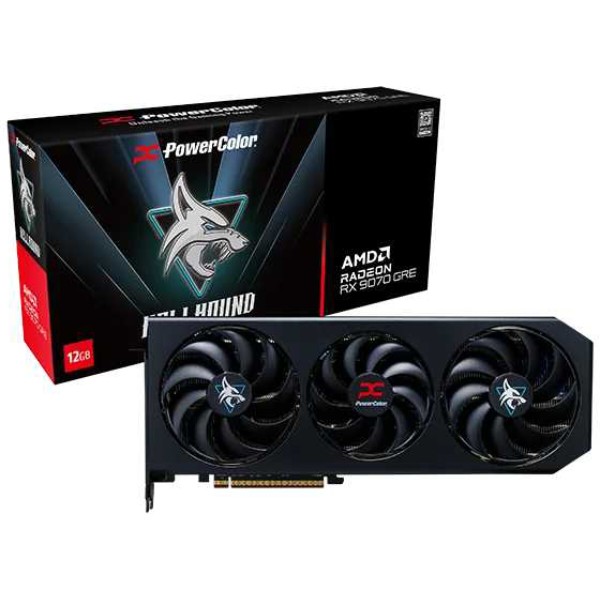 Фото - Відеокарта PowerColor AMD Radeon RX 9070 GRE 12GB GDDR6 Hellhound (RX9070GRE 12G-L/OC)