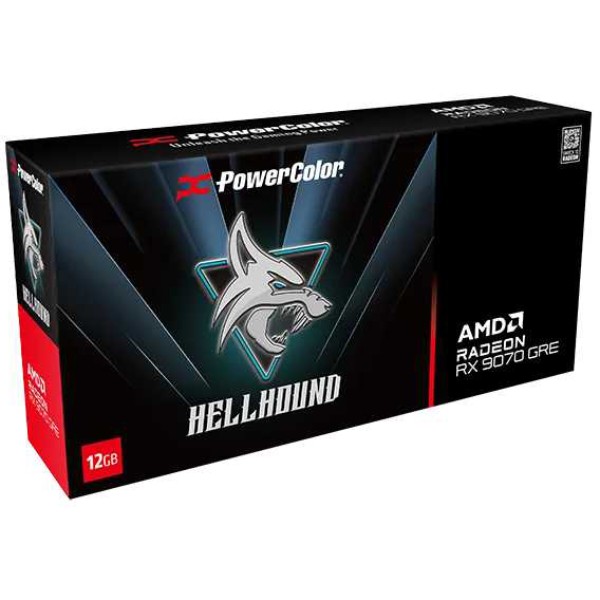 Фото - Відеокарта PowerColor AMD Radeon RX 9070 GRE 12GB GDDR6 Hellhound (RX9070GRE 12G-L/OC)