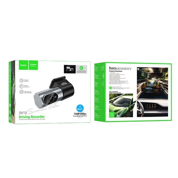 Фото - Відеореєстратор HOCO DV13 Screenless hidden driving recorder Iron Gray (6942007644167)