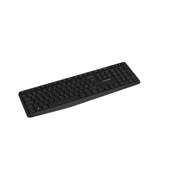 Фото - Клавіатура бездротова Canyon KB-W01 Wireless Water resistant EN/UA Black (CNE-CKEYW01)