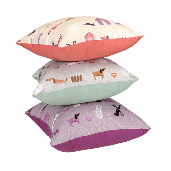 Фото - Подушка декоративна Home Line Полупанама ГАВ-ГАВ сірий 40Х40 (178519)