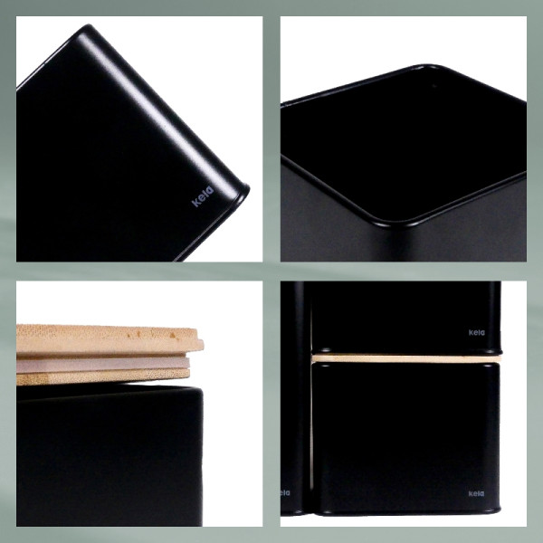 Фото - Ємність для сипучих Kela Kiril 0.8 л Black (17887)