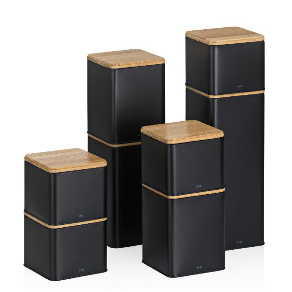 Фото - Ємність для сипучих Kela Kiril 0.8 л Black (17887)