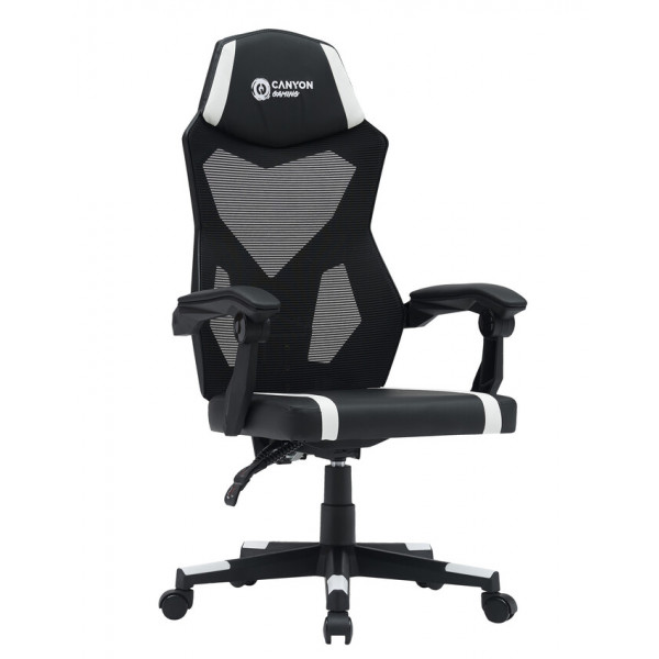 Фото - Кресло для геймеров Canyon Flow MCH01 Mesh Black White (CNE-MCH01W)