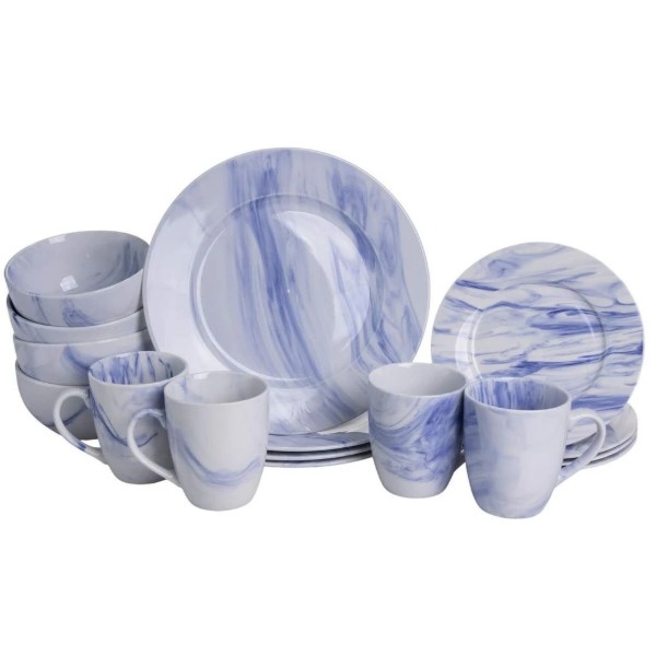 Фото - Столовый сервиз Yiwu Marble Clara 16 пр. (MD-16-3B)