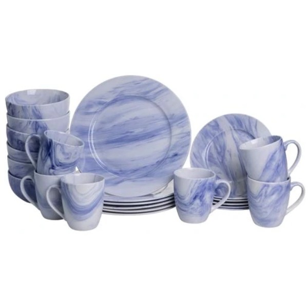 Фото - Столовый сервиз Yiwu Marble Clara 24 пр. MD-24-3B)