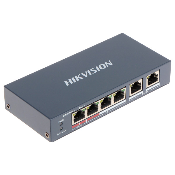 Фото - Коммутатор локальної мережі (Switch) Hikvision DS-3E0106HP-E