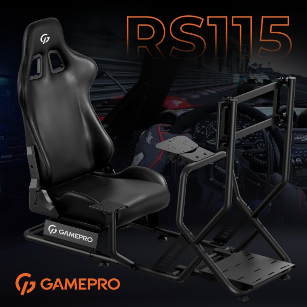 Фото - Ігрове крісло кокпіт GamePro RS115 Black