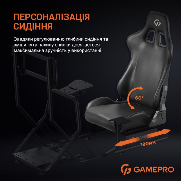 Фото - Ігрове крісло кокпіт GamePro RS115 Black