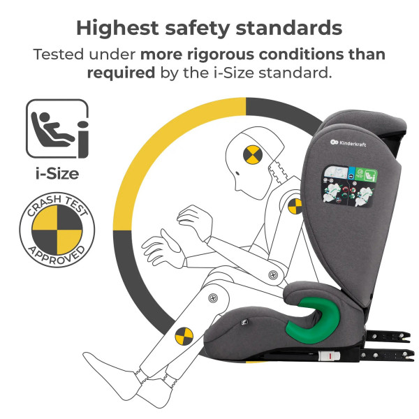 Фото - Автокресло Kinderkraft Junior Fix 2 i-Size Rocket Grey (KCJUFI20GRY0000)