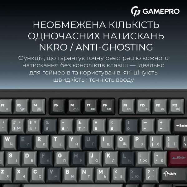 Фото - Клавіатура бездротова ігрова GamePro Asgard Yord Keychron Super Black (MK266BK)