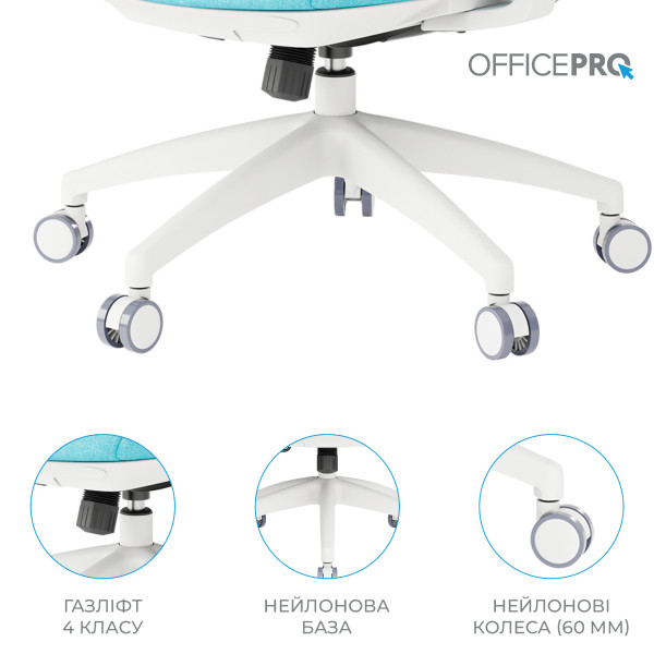 Фото - Крісло офісне OfficePro Balance (OC550-W-DG-BL) White/Dark Gray/Blue