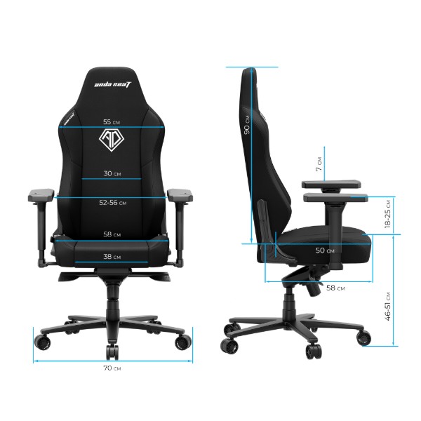 Фото - Крісло для геймерів Anda Seat Phantom 3 XL Gray Fabric (AD18XL-52-G-F-G01)