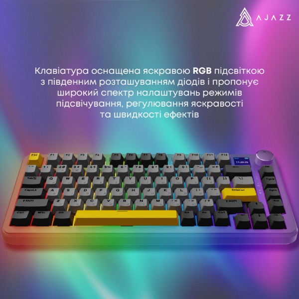Фото - Клавіатура бездротова ігрова Ajazz AK820 MAX Magnetic switches (AK820MAX-M-BGY)
