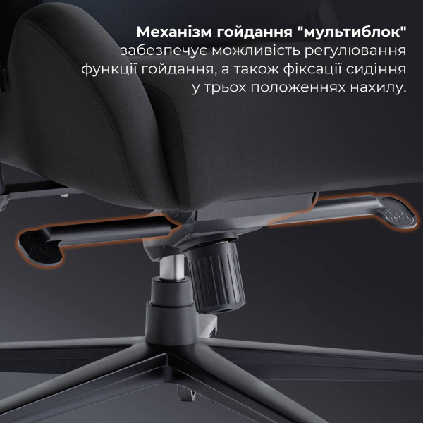 Фото - Крісло для геймерів GamePro Size XL Fabric Black (GC900B)