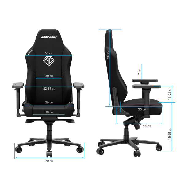 Фото - Крісло для геймерів Anda Seat Phantom 3 XL Dark Gray Fabric (AD18XL-52-GB-F-G01)