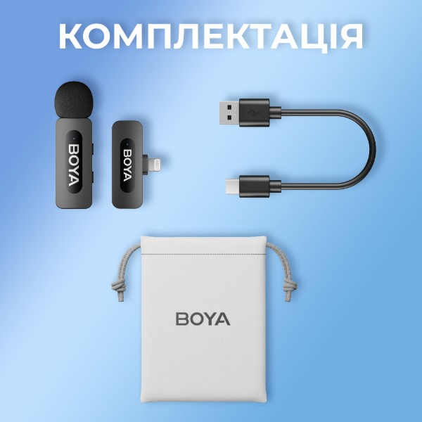 Фото - Мікрофон для смартфона Boya BY-V1 Lightning Black
