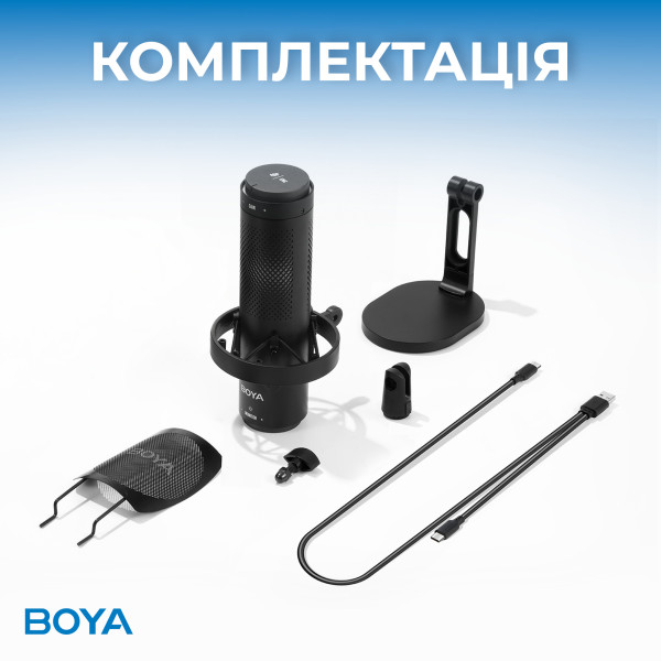 Фото - Мікрофон до комп'ютера Boya K9 RGB Black