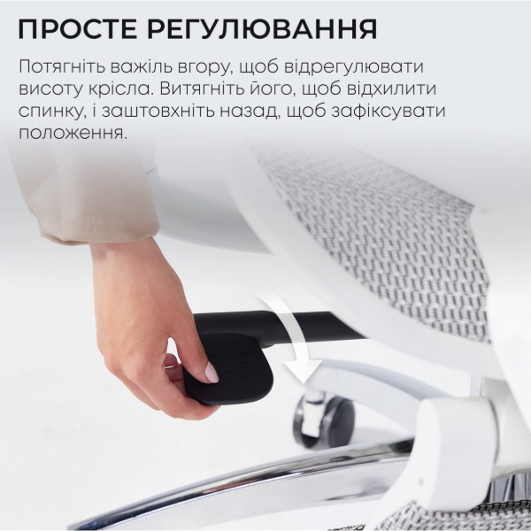 Фото - Крісло офісне Sihoo DORO C300L Mesh White with footrest (DORO-C300L-A3-102-JT)