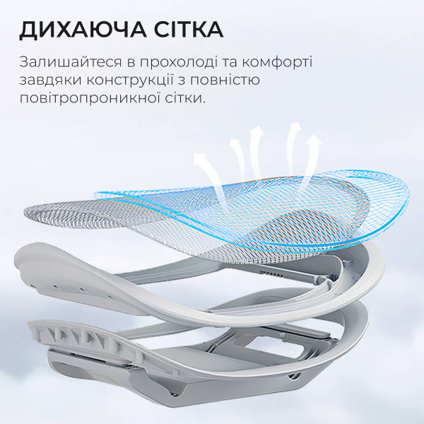 Фото - Крісло офісне Sihoo DORO C300 Pro Mesh White with footrest (DORO-C300-PRO-M102-JT)