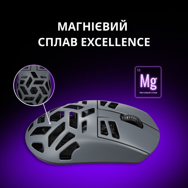 Фото - Миша бездротова ігрова Lorgar Elite MSE90W Wireless Gaming Mouse Elite Dark Grey (LRG-MSE90W-DG)