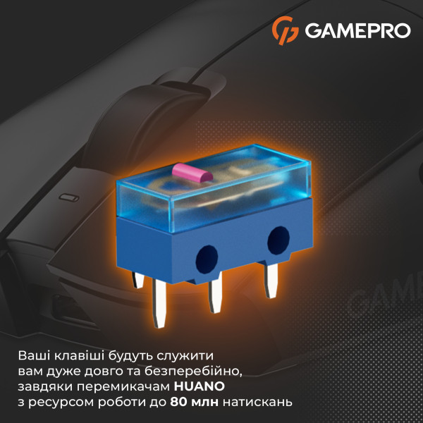 Фото - Миша бездротова ігрова GamePro Genesis Wizard Wireless/Bluetooth/USB PixArt PAW3311 Sensor Black (GM160B)