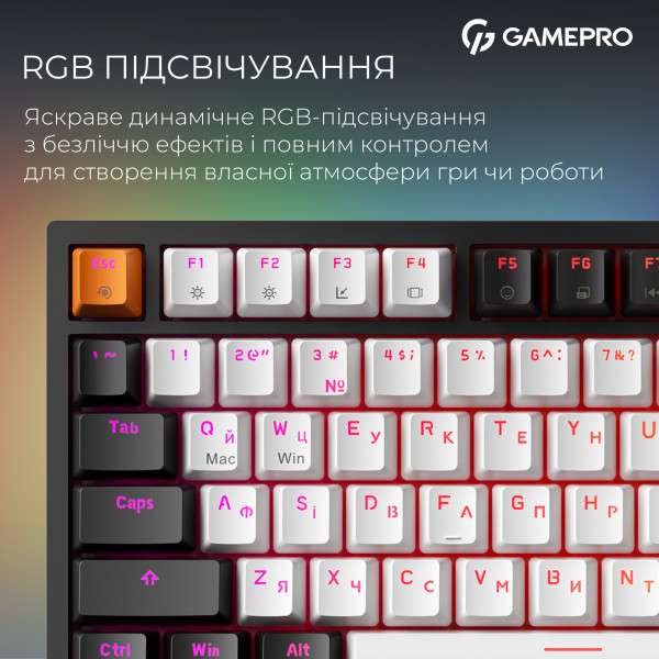 Фото - Клавіатура дротова ігрова GamePro Asgard Valhalla Max Magnetic Switches USB Black (MK160B MAX)