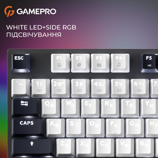 Фото - Клавіатура дротова ігрова GamePro Genesis Metallic Outemu Red Swithes USB Black (MK144B)