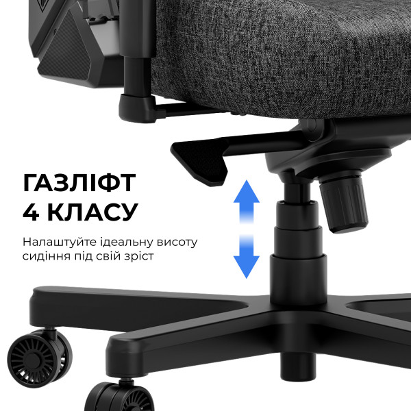 Фото - Кресло для геймеров Anda Seat Kaiser 3E XL Dark Grey Fabric (AD23YC-XL-09-GB-CF-G01)