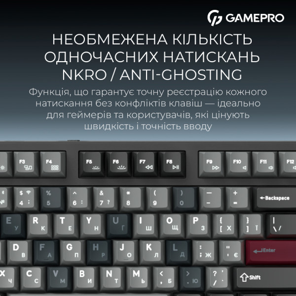 Фото - Клавіатура бездротова ігрова GamePro Asgard Ragnar Keychron Super Black (MK285BK)