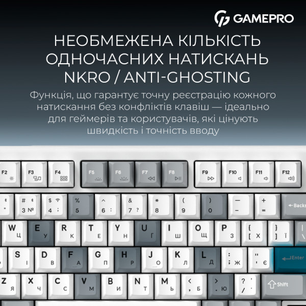 Фото - Клавіатура бездротова ігрова GamePro Asgard Yord Keychron Super White (MK266WH)