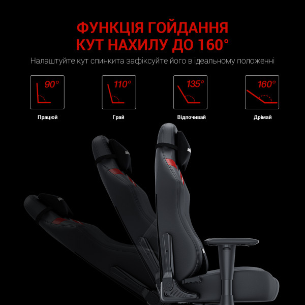 Фото - Крісло для геймерів Anda Seat Luna Size L Black/Red PVC (AD18-44-BR-PV)