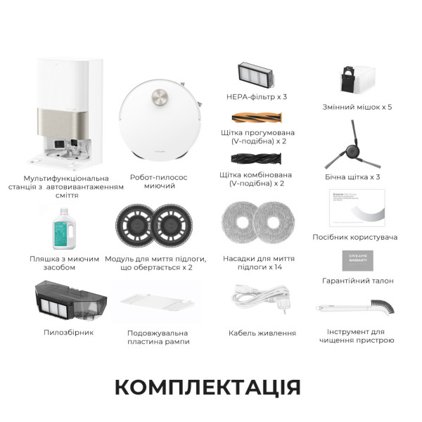 Фото - Робот-пилосос миючий Dreame X50 Ultra Complete White (RLX85CE-4-WH)
