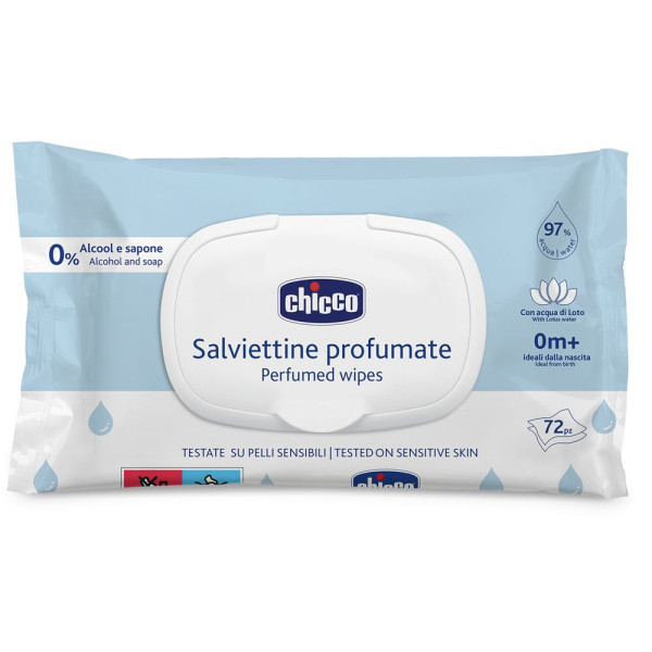 Фото - Вологі серветки для немовлят Chicco 72 шт. (12050.00)