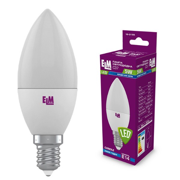 Фото - Лампочка світлодіодна ELM 5W E14 4000K 18-0155
