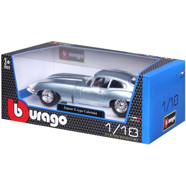 Фото - Коллекционная машинка 1:18 Bburago JAGUAR E-TYPE COUPE 1961 (18-12044)