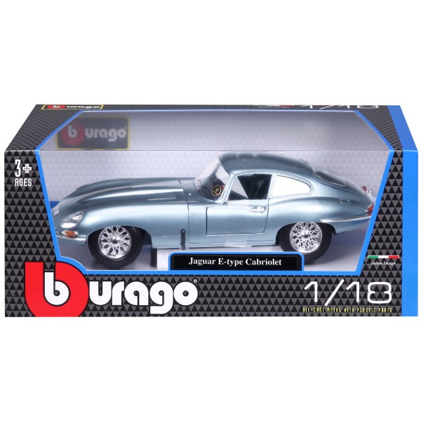 Фото - Коллекционная машинка 1:18 Bburago JAGUAR E-TYPE COUPE 1961 (18-12044)