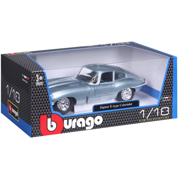Фото - Коллекционная машинка 1:18 Bburago JAGUAR E-TYPE COUPE 1961 (18-12044)