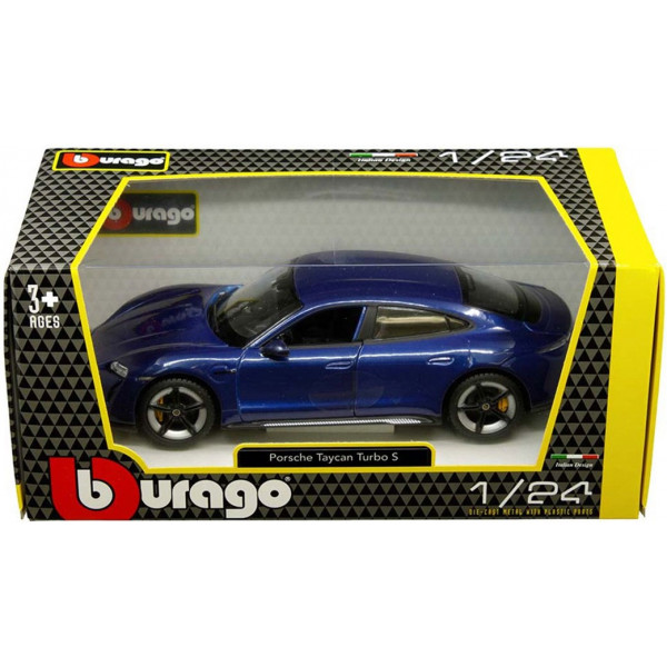 Фото - Автотранспорт Bburago PORSCHE TAYCAN TURBO S (асорті синій, білий, 1:24) (18-21098)