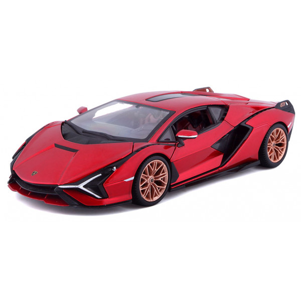 Фото - Колекційна машинка 1:24 Bburago LAMBORGHINI SIÁN FKP 37  (асорті зелений металік, червоний металік, 1:24) (18-21099)