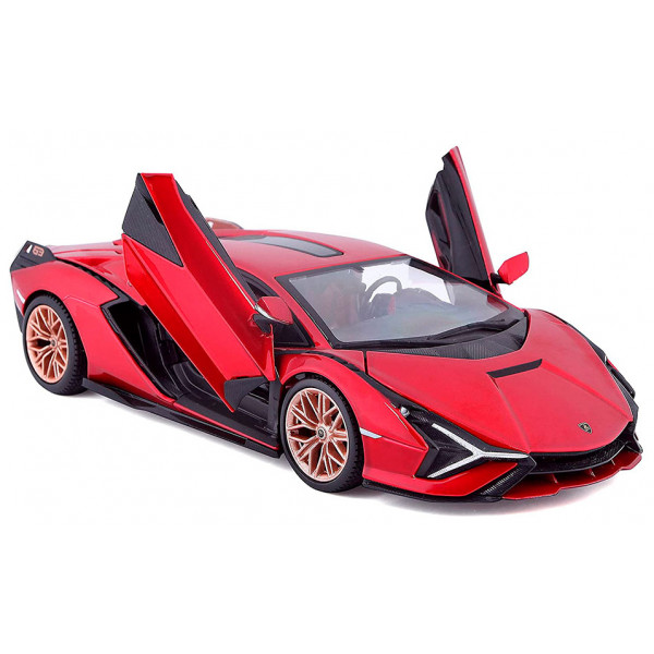 Фото - Колекційна машинка 1:24 Bburago LAMBORGHINI SIÁN FKP 37  (асорті зелений металік, червоний металік, 1:24) (18-21099)