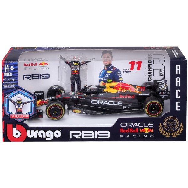 Фото - Коллекционный легковой транспорт Bburago RED BULL RACING RB19 в ассортименте (18-28036)