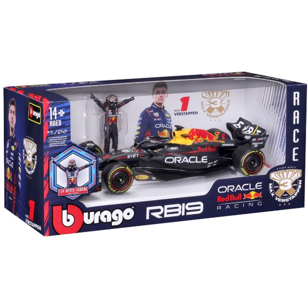Фото - Коллекционный легковой транспорт Bburago RED BULL RACING RB19 в ассортименте (18-28036)