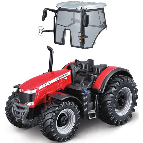 Фото - Наземна будівельна техніка Bburago ТРАКТОР MASSEY FERGUSON 8740S (10 cm) (18-31613)