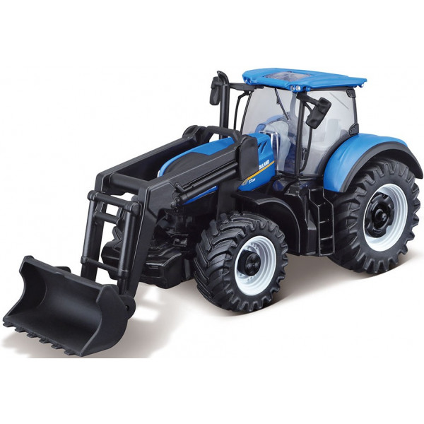 Фото - Колекційна сільськогосподарська техніка Bburago ТРАКТОР NEW HOLLAND T7.315 з фронтальним навантажувачем (синій, 1:32) (18-31632)