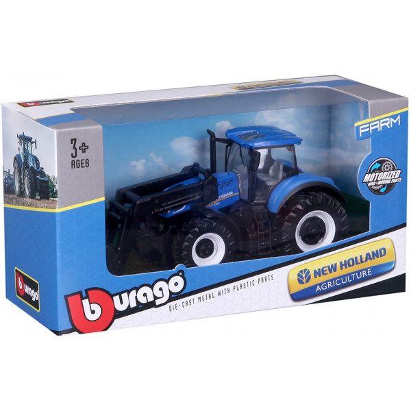 Фото - Колекційна сільськогосподарська техніка Bburago ТРАКТОР NEW HOLLAND T7.315 з фронтальним навантажувачем (синій, 1:32) (18-31632)