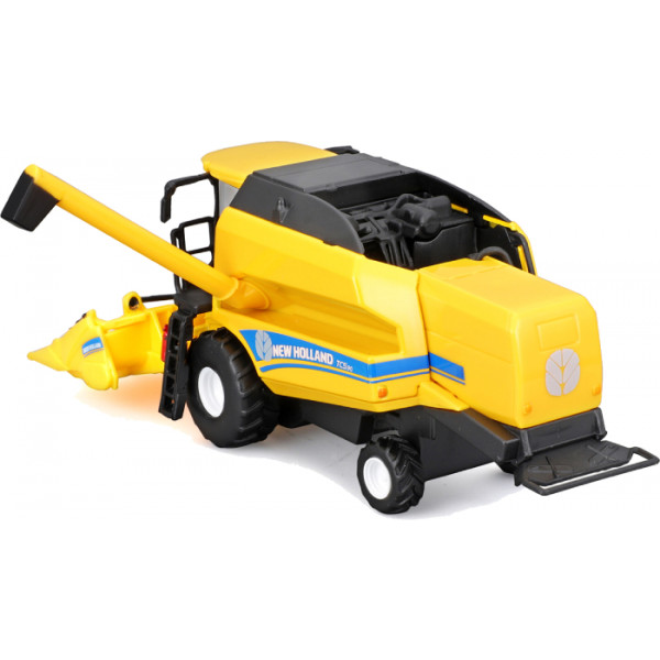 Фото - Наземна спецтехніка Bburago Зернозбиральний комбайн New Holland TC5.90 (з кукурудзяною жниваркою) (18-31722)