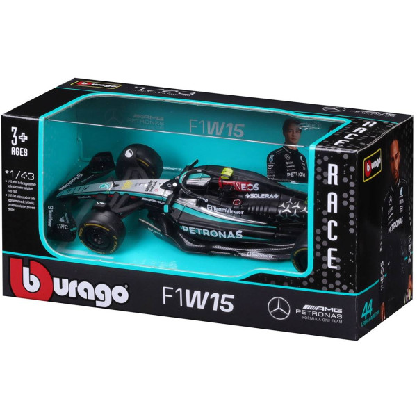 Фото - Колекційна машинка 1:43 Bburago MERCEDES-AMG F1 W15 PERFORMANCE 2024 1:43 (18-38208)