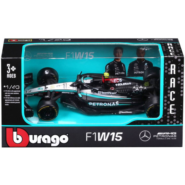 Фото - Колекційна машинка 1:43 Bburago MERCEDES-AMG F1 W15 PERFORMANCE 2024 1:43 (18-38208)